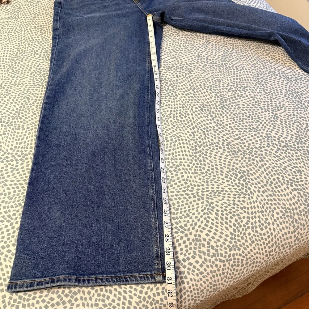 Michael Kors | Carmen Wide Leg, Super High Rise Dark Blue Jeans - Picture 6 of 8